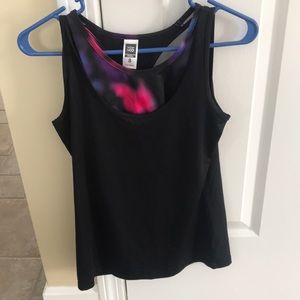 Workout tank with built in sports bra